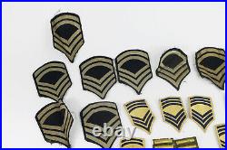 Lot WWII Era & Later US Army Military Sergeant Chevron + Other Patches