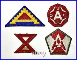 Lot of 12 WWII US Army Groups And Armies Original Shoulder Sleeve Patches