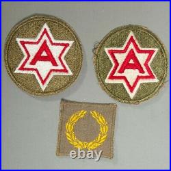 Lot of 16 US Military WWII Patches 63rd Infantry 5th Army Overseas Bars + MORE