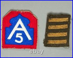 Lot of 16 US Military WWII Patches 63rd Infantry 5th Army Overseas Bars + MORE