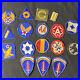 Lot of 17 Original WWII US Army & Air Corp Patches Shaef Green Back