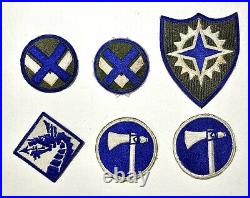 Lot of 24 WWII US Army Corps Original Patches 2-10 12-16 18-24 36