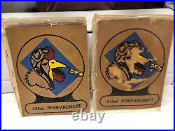 Lot of 2 WW2 US Army Air Corp 643rd Bombardment Emblems