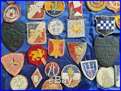 Lot of 43 WW2 US Army Service Command and Army Corps Patches