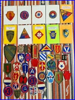 Lot of 45 WW2 Post WW2 US Army Patches