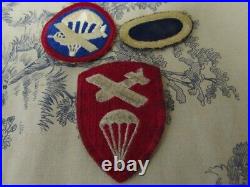 Lot of Vtg. WWII US Army 517th PIR Oval, Glider & AB Command Patches