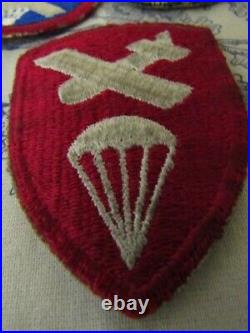 Lot of Vtg. WWII US Army 517th PIR Oval, Glider & AB Command Patches