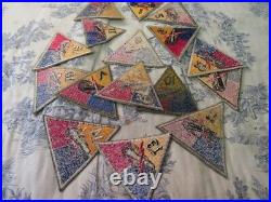 Lot of Vtg. WWII US Army Armor Triangle Patches