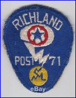 Manhattan Project For Richland Post 71 Us Army Patch Wwii Ww2 Ssi Original