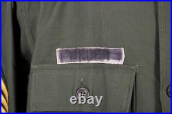 Men's VTG 1940s Post WWII US Army Sateen Shirt'47 16th Corps Patch Sz 2XL 40s