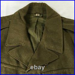 Mens 38S Post WWII US ARMY Original WOOL Uniform JACKET IKE + Patches