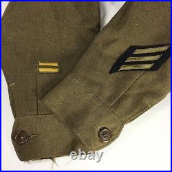 Mens 38S Post WWII US ARMY Original WOOL Uniform JACKET IKE + Patches