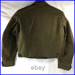 Mens 38S Post WWII US ARMY Original WOOL Uniform JACKET IKE + Patches