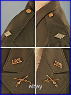 Mens WWII US Army Officers Uniform Jacket 44 Pants 33x32 Kansas State ROTC Patch