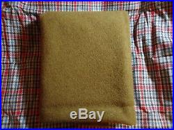 Military Blanket Vintage WW2 US Wartime Army Brown Green Wool With Tag 1945 #1