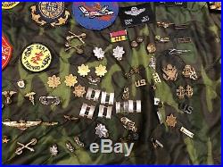 Military Junk Drawer Lot, WW2 Vietnam, US Army, Navy USMC, Patches & Pins, Wings
