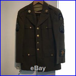 Mint Original WW2 US Army A Jacket. 39Short. Patched as T3, 165th Sig. Ph. Co