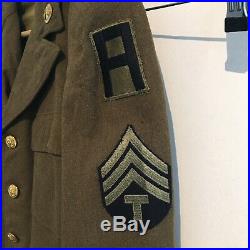 Mint Original WW2 US Army A Jacket. 39Short. Patched as T3, 165th Sig. Ph. Co