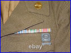 NAMED WWII US Army 4th Armored Division Ike Uniform Jacket Patches Ribbons