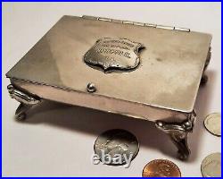 NORFOLK VIRGINIA vtg mirror souvenir jewelry box WWII police army navy badge