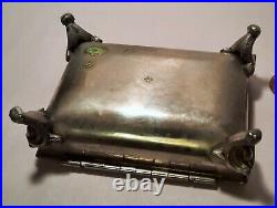 NORFOLK VIRGINIA vtg mirror souvenir jewelry box WWII police army navy badge