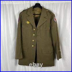 Named WWII US Army Uniform IX Corp 14th Anti-aircraft Command Patched