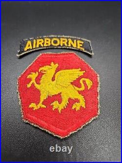 ORIGINAL WW2 ERA US ARMY108th airborne division cut edge with tab patch