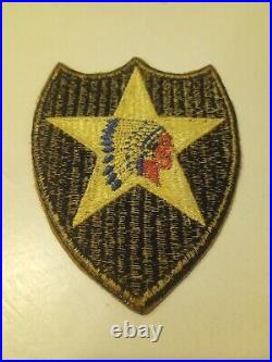ORIGINAL WW2 US ARMY 2nd INFANTRY DIVISION Rare Variation SNOWY BACK PATCH