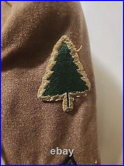 ORIGINAL WW2 US Army Ike Jacket Mens Size 37C 5TH ARMY, 2x PURPLE HEART, 91st