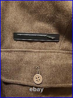 ORIGINAL WW2 US Army Ike Jacket Mens Size 37C 5TH ARMY, 2x PURPLE HEART, 91st