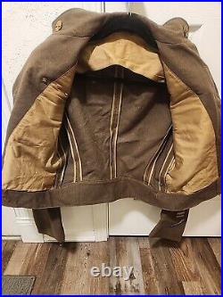 ORIGINAL WW2 US Army Ike Jacket Mens Size 37C 5TH ARMY, 2x PURPLE HEART, 91st