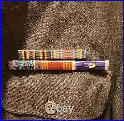 ORIGINAL WW2 US Army Ike Jacket Mens Size 37C 5TH ARMY, 2x PURPLE HEART, 91st