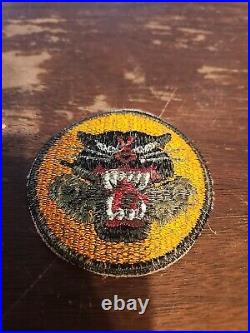 ORIGINAL WW2 WWII Tiger US Army Tank Destroyer patch, Good condition Green back
