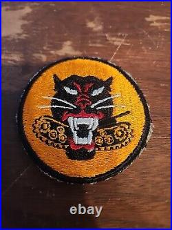 ORIGINAL WW2 WWII Tiger US Army Tank Destroyer patch, Good condition Snow back