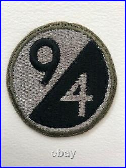 ORIGINAL WWII US Army 94th Infantry Division GREENBACK Patch, Excellent Cond