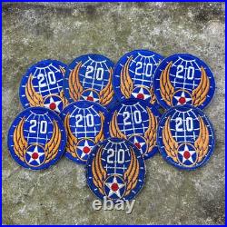 ORIGINAL WWII WW2 AAF Army Air Corps 20th Air Corps Patch Lot Of 9