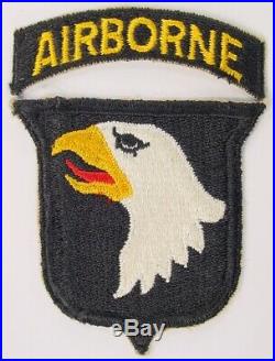 ORIG WW2 US Army 101st Airborne Infantry Division w AB Tab Paratrooper Patch SSI