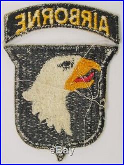 ORIG WW2 US Army 101st Airborne Infantry Division w AB Tab Paratrooper Patch SSI