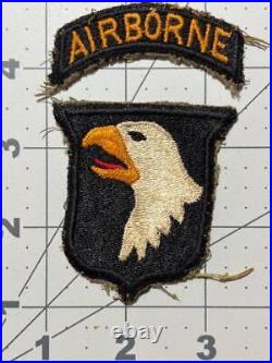 Off Uniform WW 2 US Army 101st Airborne Division Patch & Tab Inv# K1447