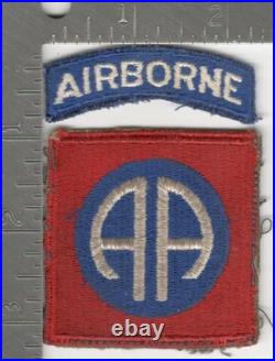 Off Uniform WW 2 US Army 82nd Airborne Greenback Patch & Tab Inv# K0901