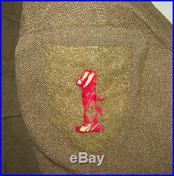 Old vtg 1948 Post WWII US Army Ike Uniform Jacket Big Red One Patch Very Nice