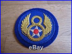 Orig Airforce US Army Ärmelabzeichen Patch Mighty Eight 8th Div Pilot Wings WWII