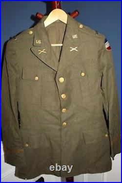 Original 1930's U. S. Army Named Officer's Army Ground Forces Patched Jacket