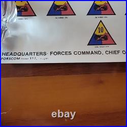 Original 1985 Us Army World War 2 Patch Identification Poster