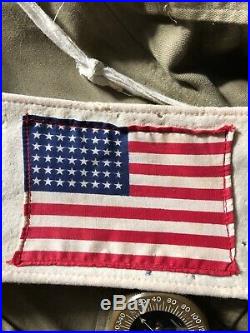 Original Brassard WWII Invasion Armband US 48 Star Flag Army Paratrooper USA