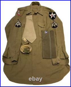 Original Dated WWII Uniform Group U. S. Army 2nd Infantry Division DUI Patches