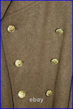 Original Early WW2 U. S. Army 20th AAF S/SGT Patched OD Wool Overcoat 1940 d