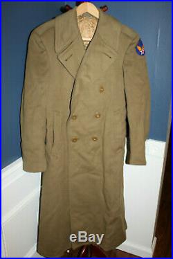 Original Early WW2 U. S. Army AF Officer Melon Wool Uniform Coat withFelt AAF Patch