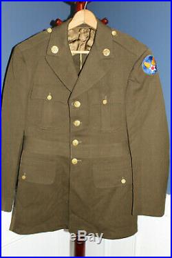 Original Early WW2 U. S. Army Air Forces Patched Uniform Jacket, Named & 1942 d