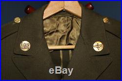 Original Early WW2 U. S. Army Air Forces Patched Uniform Jacket, Named & 1942 d